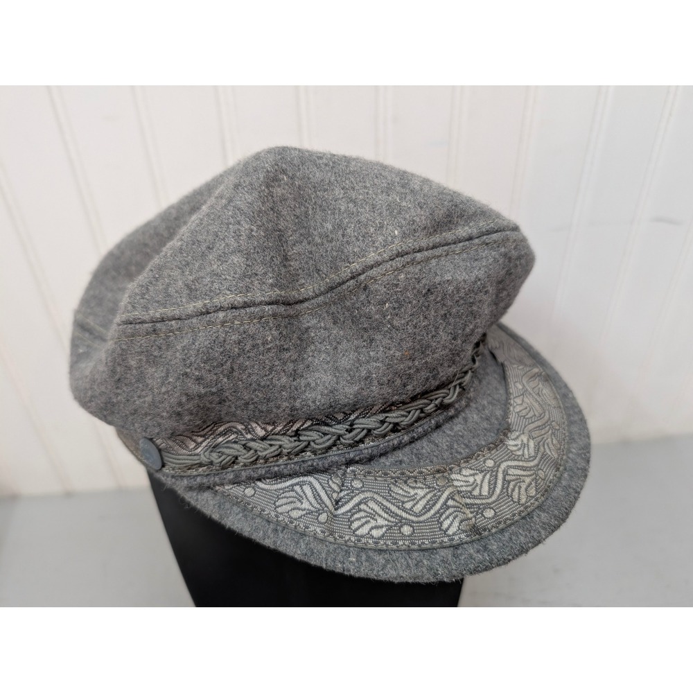 Greek Fisherman Cap Wool Blend Gray Nautical Fiddler Hat Sailor‎ Nautical Greece